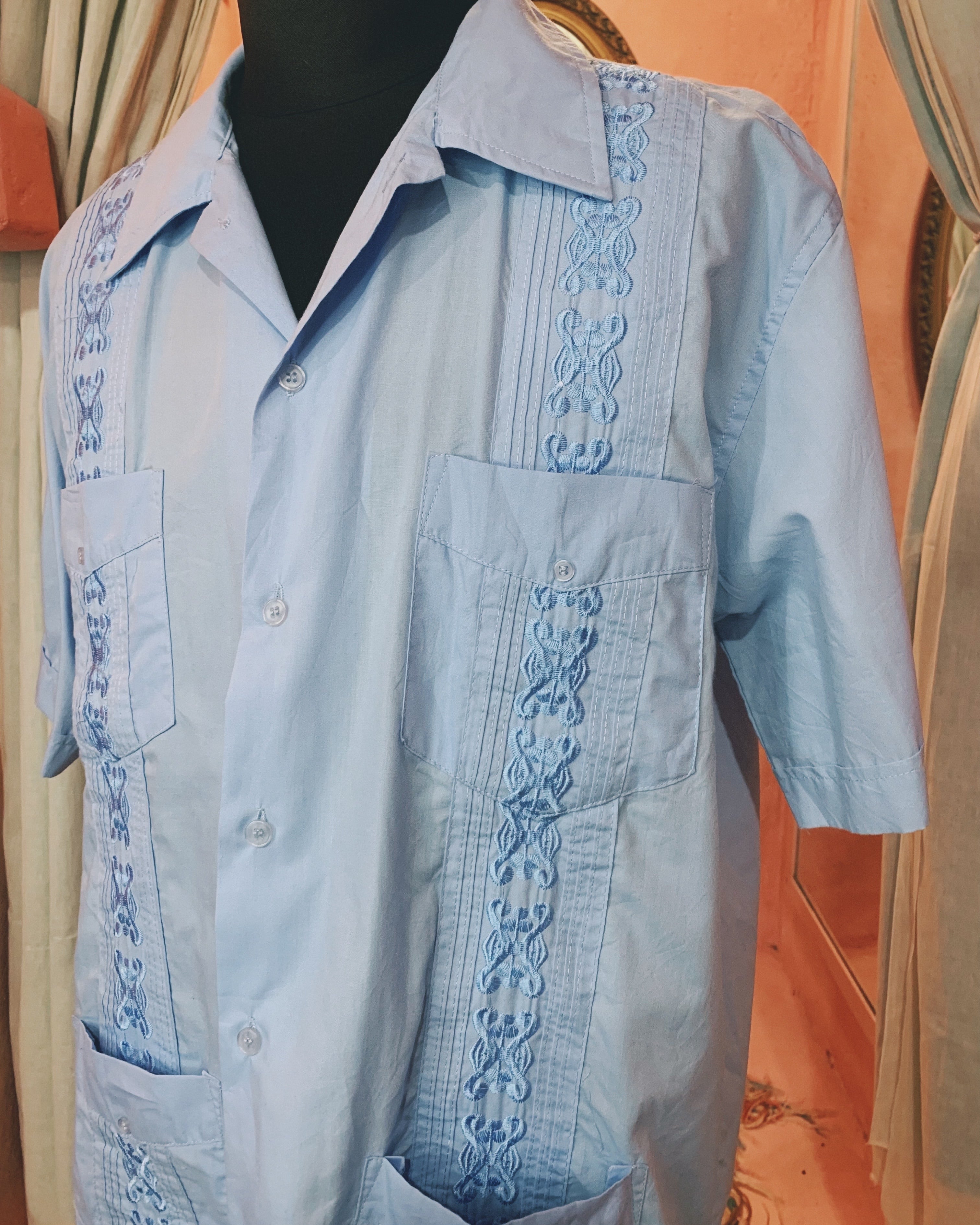 USED guayabera shirt