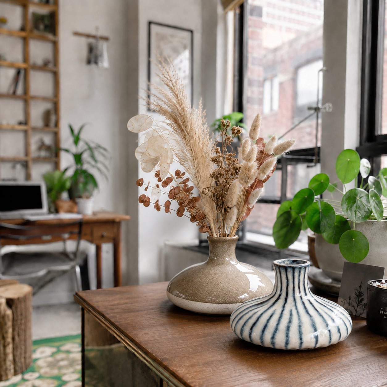 CERAMIC FLOWER VASE - LOW - | BamBooks the Heritage