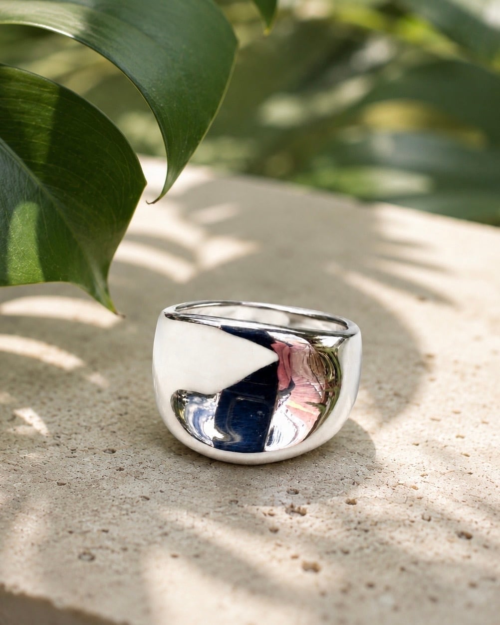 Simple silver ring