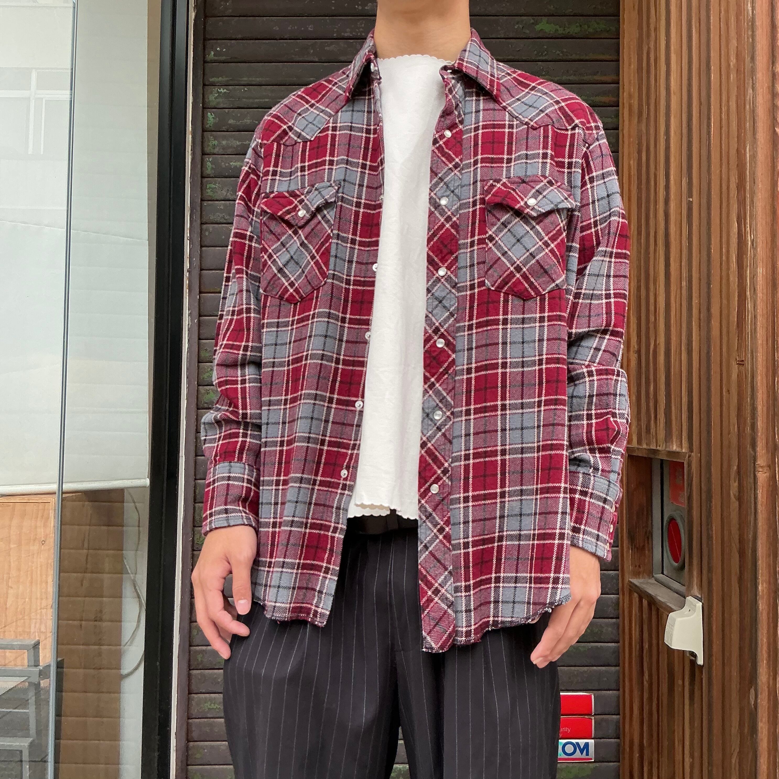90's~ Wrangler ラングラー 長袖シャツ チェックシャツ ウエスタン