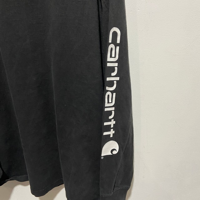 『送料無料』Carhartt カーハート　袖プリントロンT　黒　XL オリジナルフィット