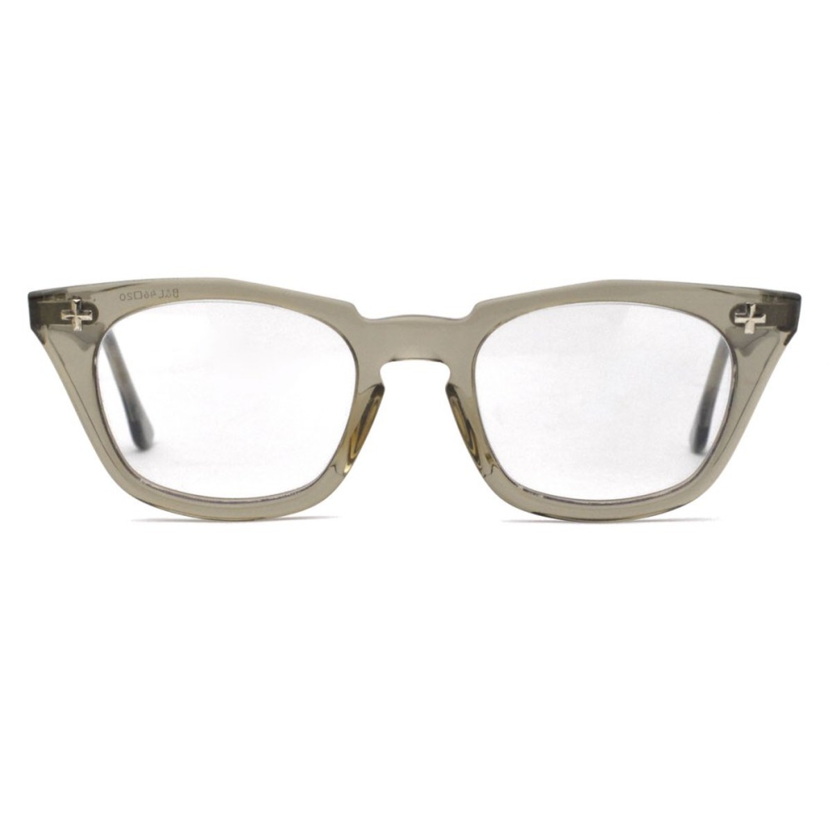 BAUSCH & LOMB Vintage Glasses [1960s-] Safety Cross Hinge Clear 46 
