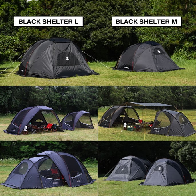 テント ウィーオ WIWO ブラックシェルターM Black Shelter M 2170244574 シェルターテント キャンプ用品 アウトドア