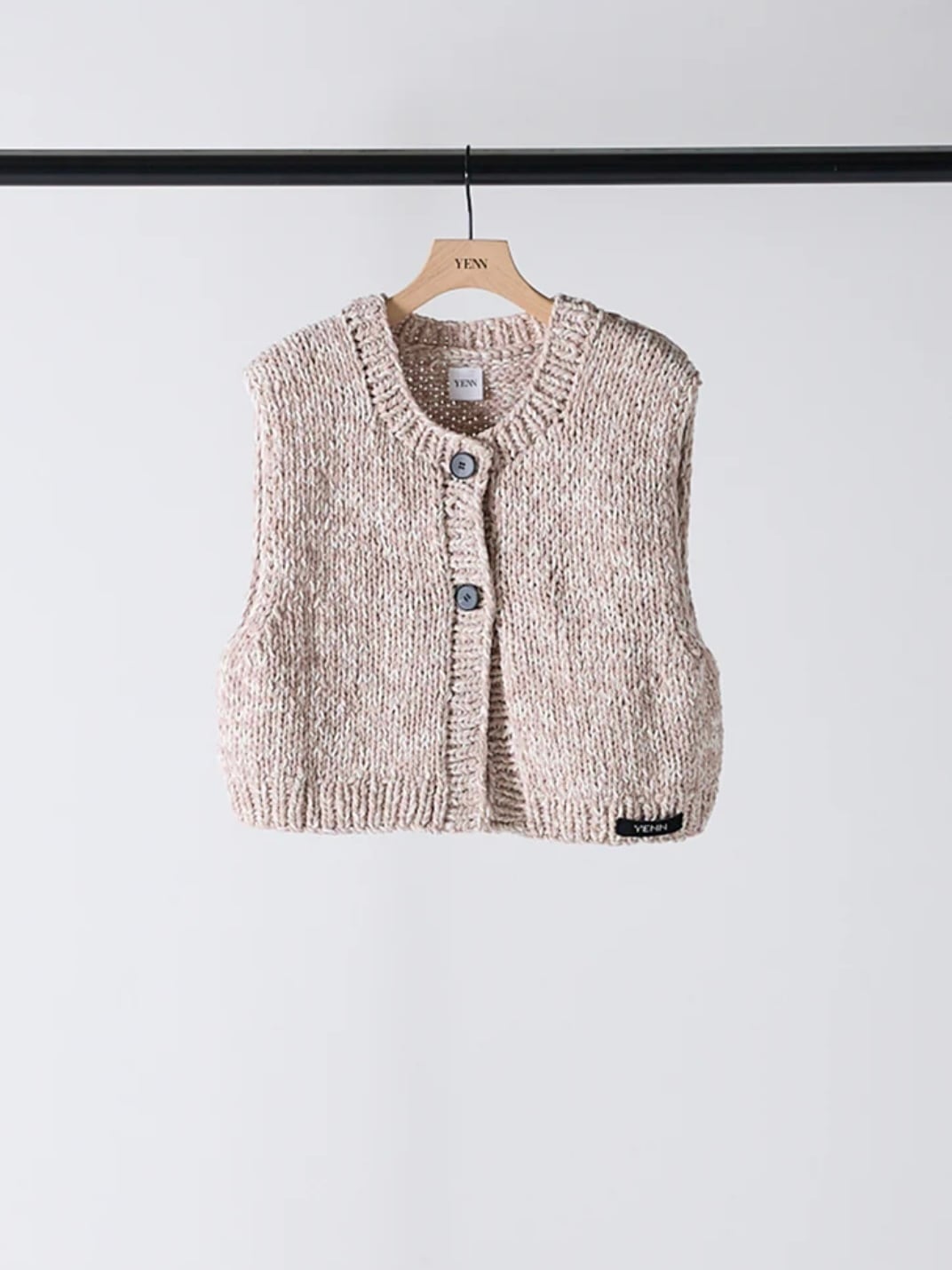 SALE】 YENN(イエン)MIX HAND KNIT VEST ミックスハンドニットベスト