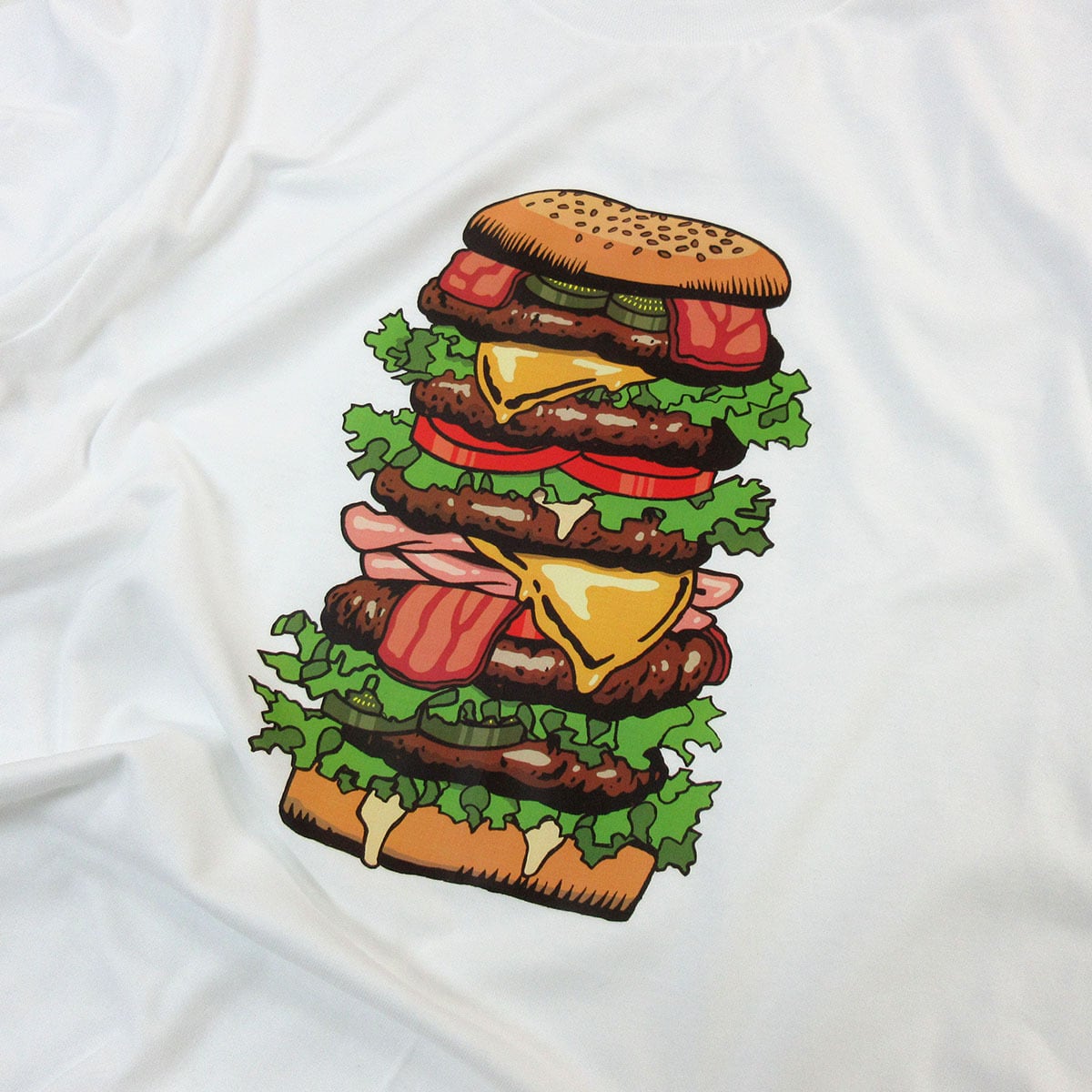 おもしろTシャツ ハンバーガー Tシャツ os74 食べ物 ハンバーグ