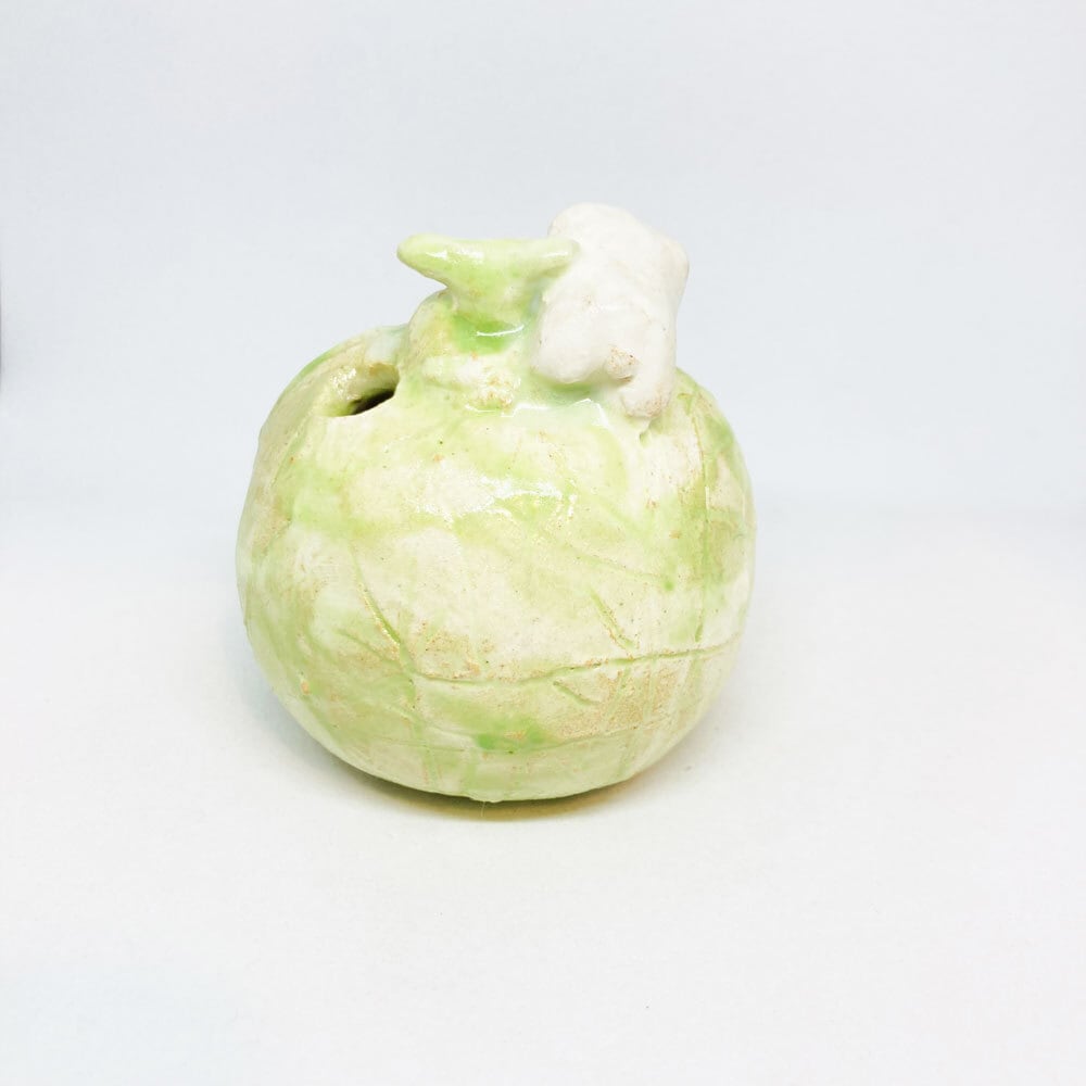 しろくまメロンのお香たて/ すずきたまみ / 陶芸作品