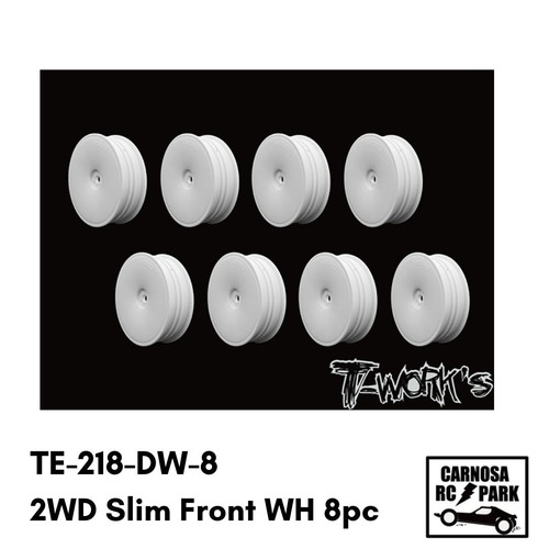 【T-Works ティーワークス】2WD用スリムフロントホイール・ホワイト[TE-218-DW-8]