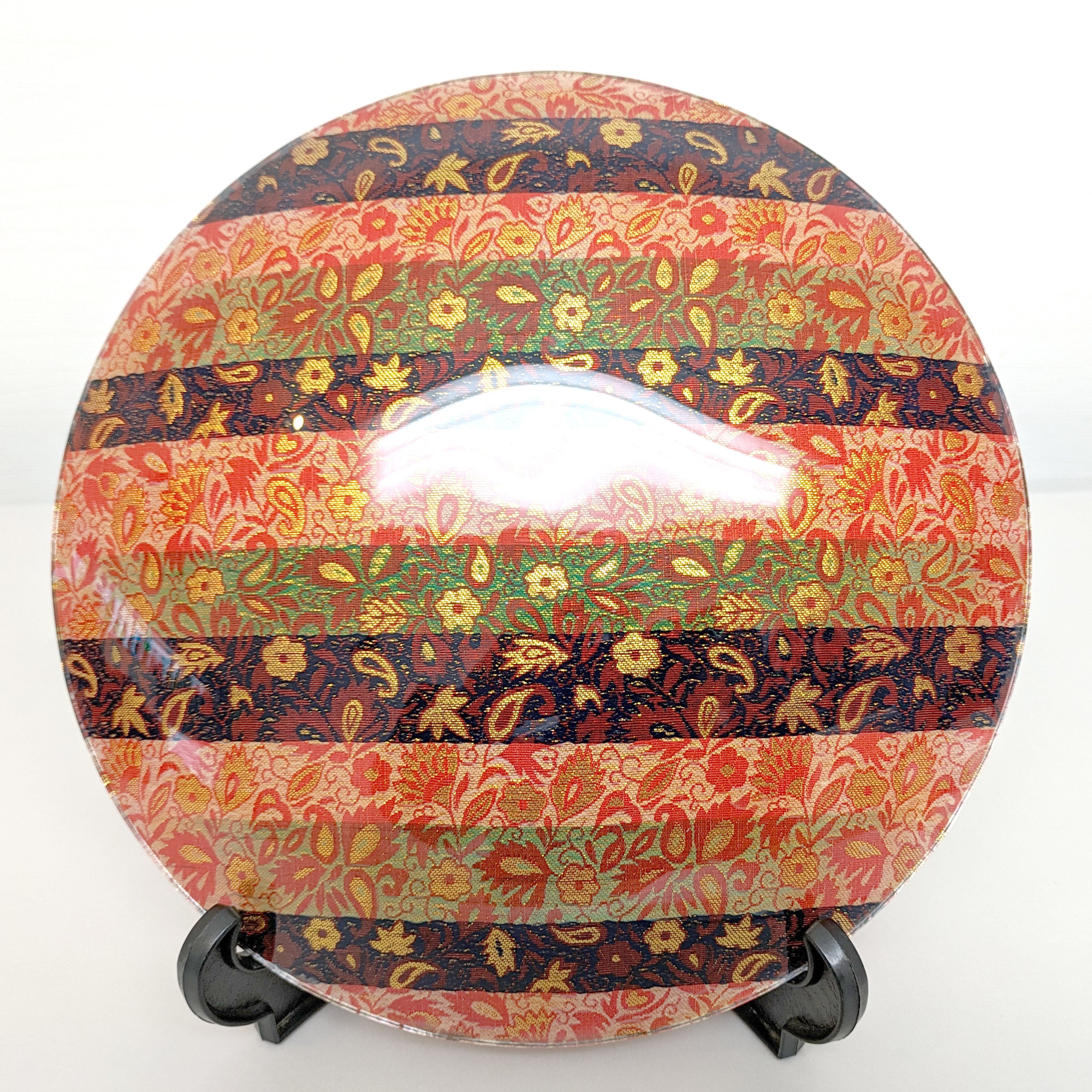 kano・ぎやまん・飾り皿・ガラス皿・織物・No.230525-39・梱包