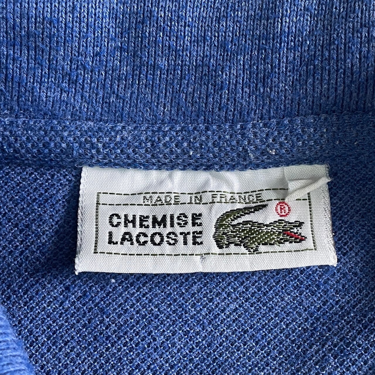 70年代 フランス製 LACOSTE フレンチラコステ 鹿の子 ポロシャツ 