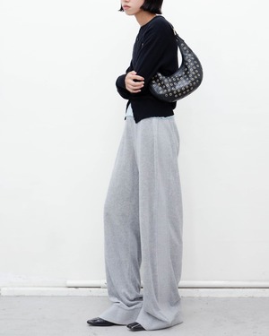 1990-00s wide-leg velour sweat pants
