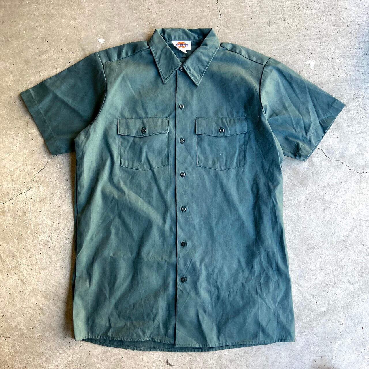 90年代 USA製 Dickies ディッキーズ 半袖ワークシャツ メンズL 古着 ...