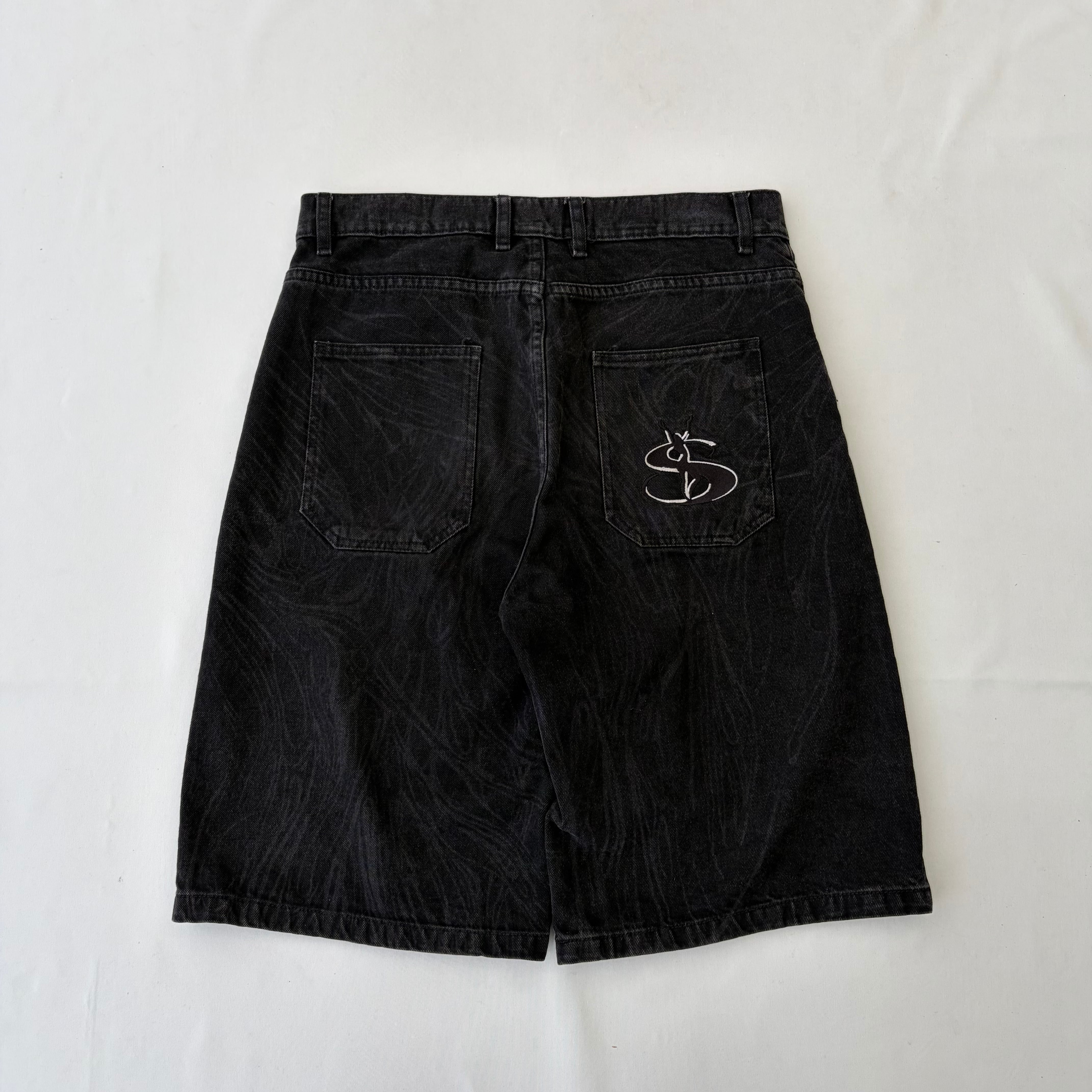 Yardsale デニムショーツ ブラック Yardsale デニムショートパンツ 
