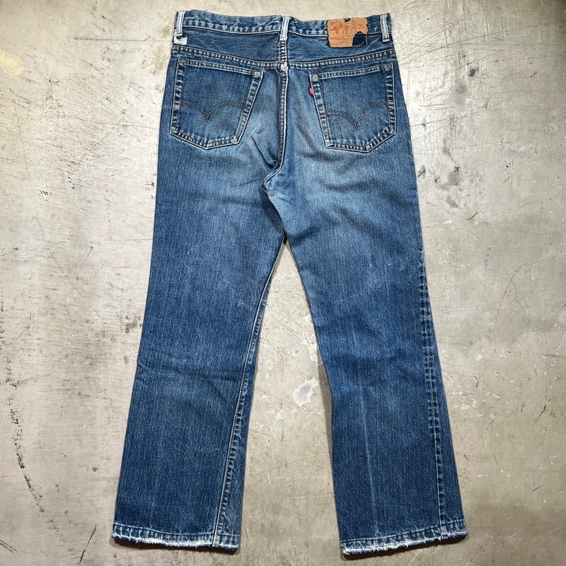 70's LEVI'S リーバイス 517-0217 ブーツカットデニム Big E 刻印8 ...