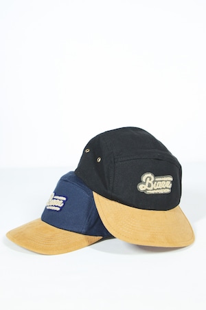 MOCO LOGO SUEDE PEAK 5 PANEL CAP [NAVY]