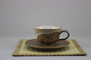 道化釉のコーヒーカップ＆皿