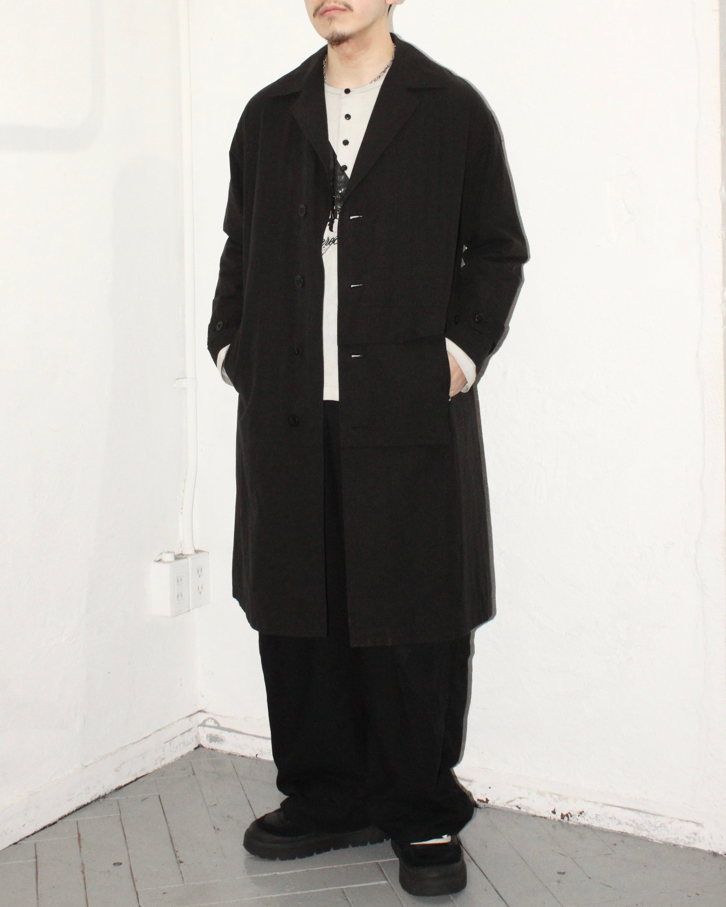 2022SS Y's Yohji Yamamoto Cotton×Linen 3D Pocket Coat