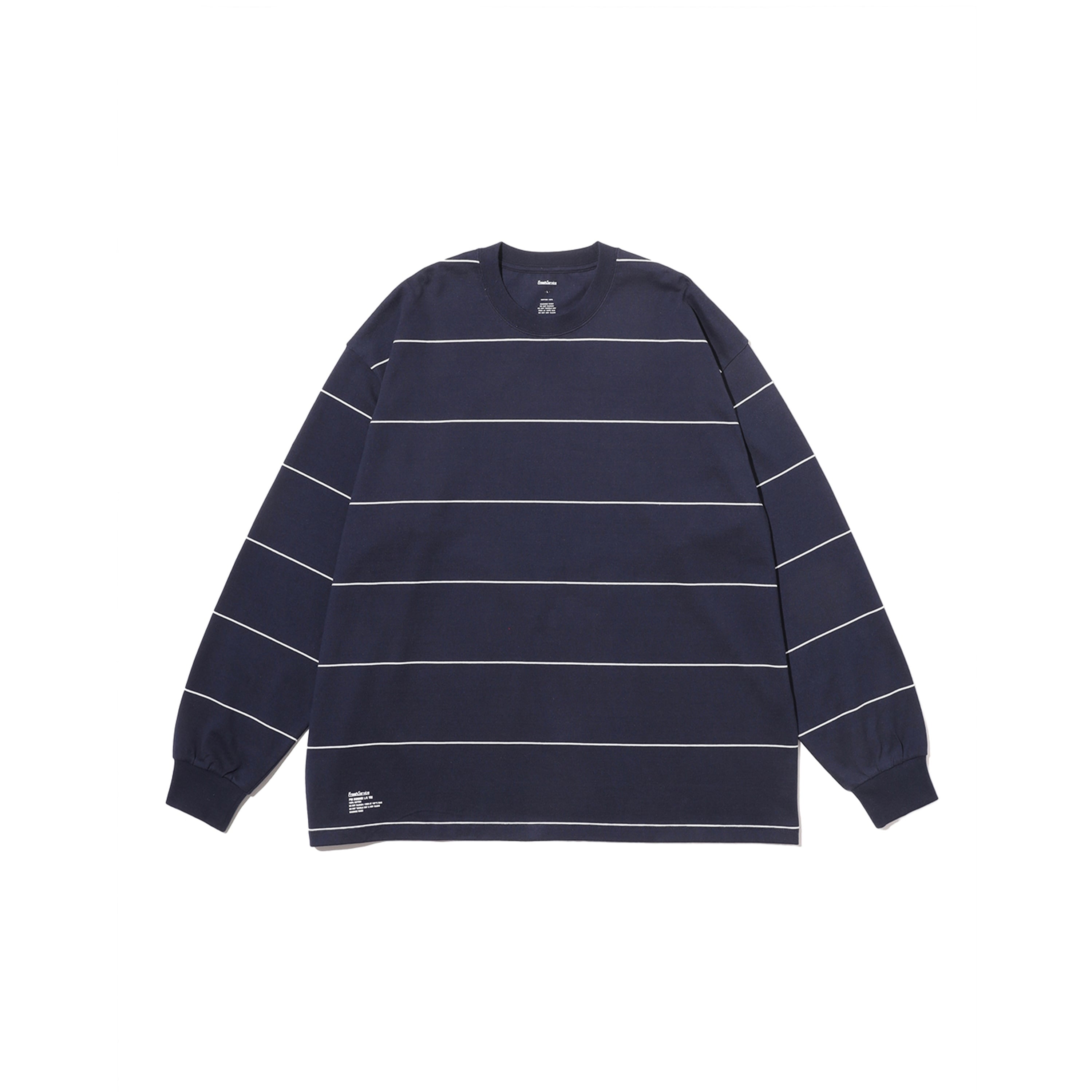 FreshService PIN BORDER L/S TEE (navy×white) フレッシュサービス