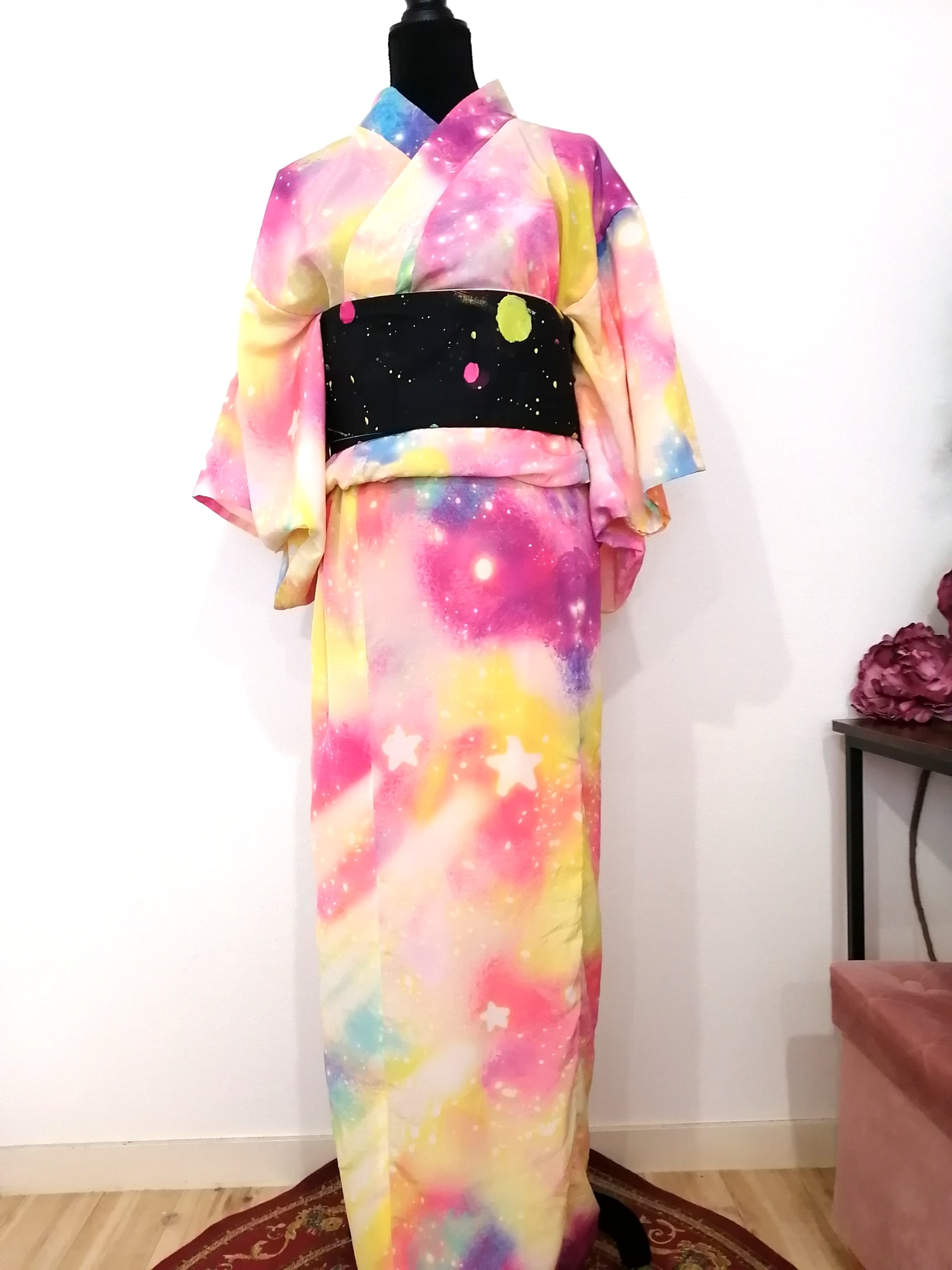 【アンティーク着物 正絹 獅子 龍 鳳凰 蝶々】 アンティーク着物 正絹 獅子 龍 鳳凰 蝶々】 京都きもの市場