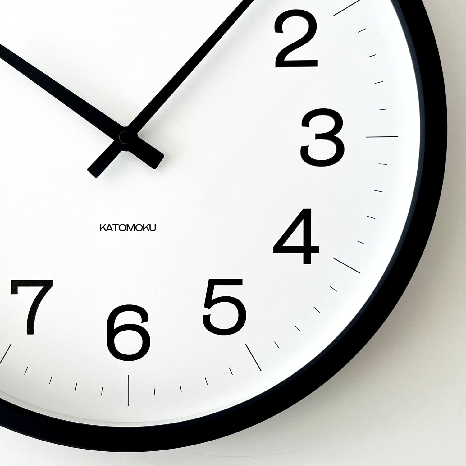 KATOMOKU muku clock 16 LL ブラック km-116BK 掛け時計 | 加藤木工