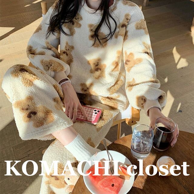 【送料無料】 ルームウェア パジャマ パジャマセットアップ くま 温かい ふわふわ 韓国 レディース フワフワ オルチャン 上下セット ルーズ 大人可愛い 大人かわいい シンプル カジュアル 大人 おしゃれ お洒落 ラブリー フェミニン M L XL 2XL 白 ホワイト 秋 冬 10代 20代 30代 40代 50代 部屋着 旅行 休日 お泊まり 普段使い デイリー コーデ トレンド インスタ映え 楽チン こなれ感 キュート 夜 あったか 暖かい 普段使い