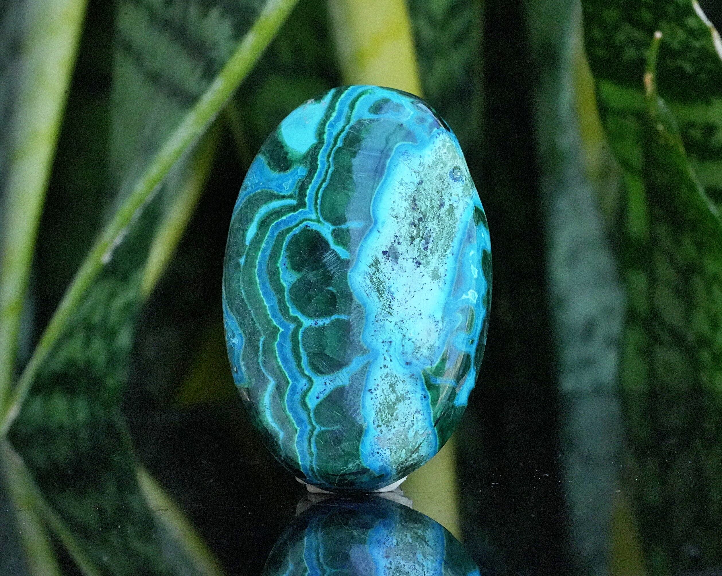 地球の芸術 クリソコラマラカイト s1602 | Funky garuda Stone