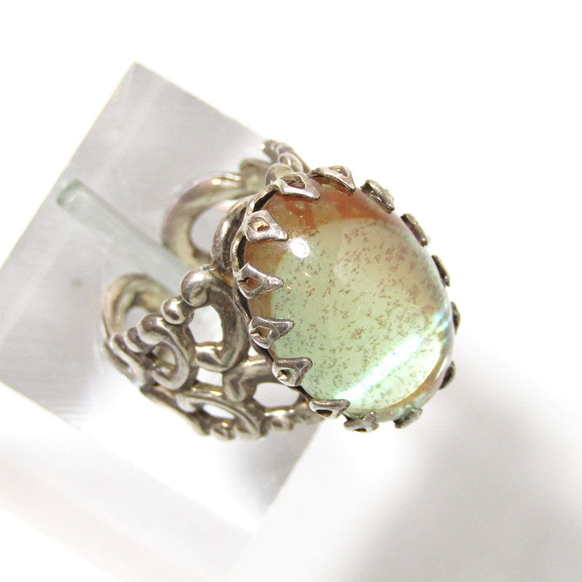 サフィリーン　art glassリング　シルバー　（ヴィンテージ　サフィレット） アクセサリー サフィリーン art glassリング シルバー （ヴィンテージ