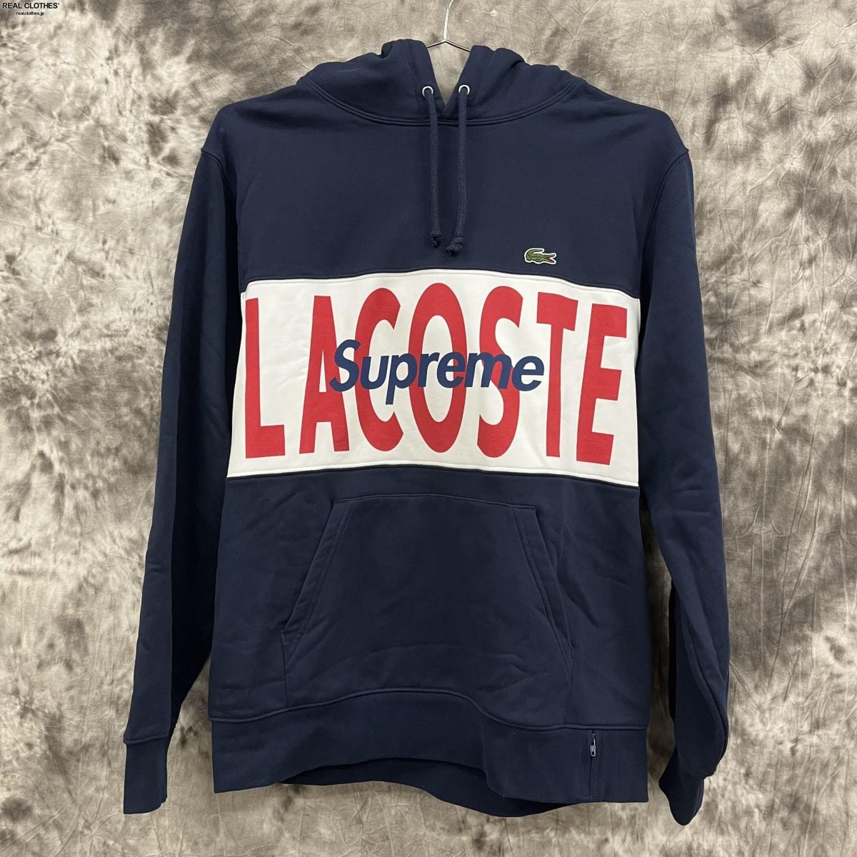 【LACOSTE】Logo Panel Hooded Sweatshirt