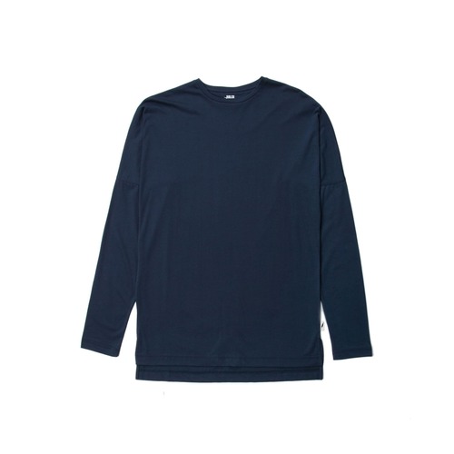 INDEX L/S DROP SHOULDER TEE - NAVY