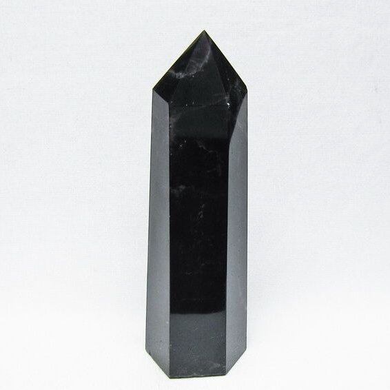 モリオン ポイント 黒水晶 六角柱 置物 一点物 152-4409