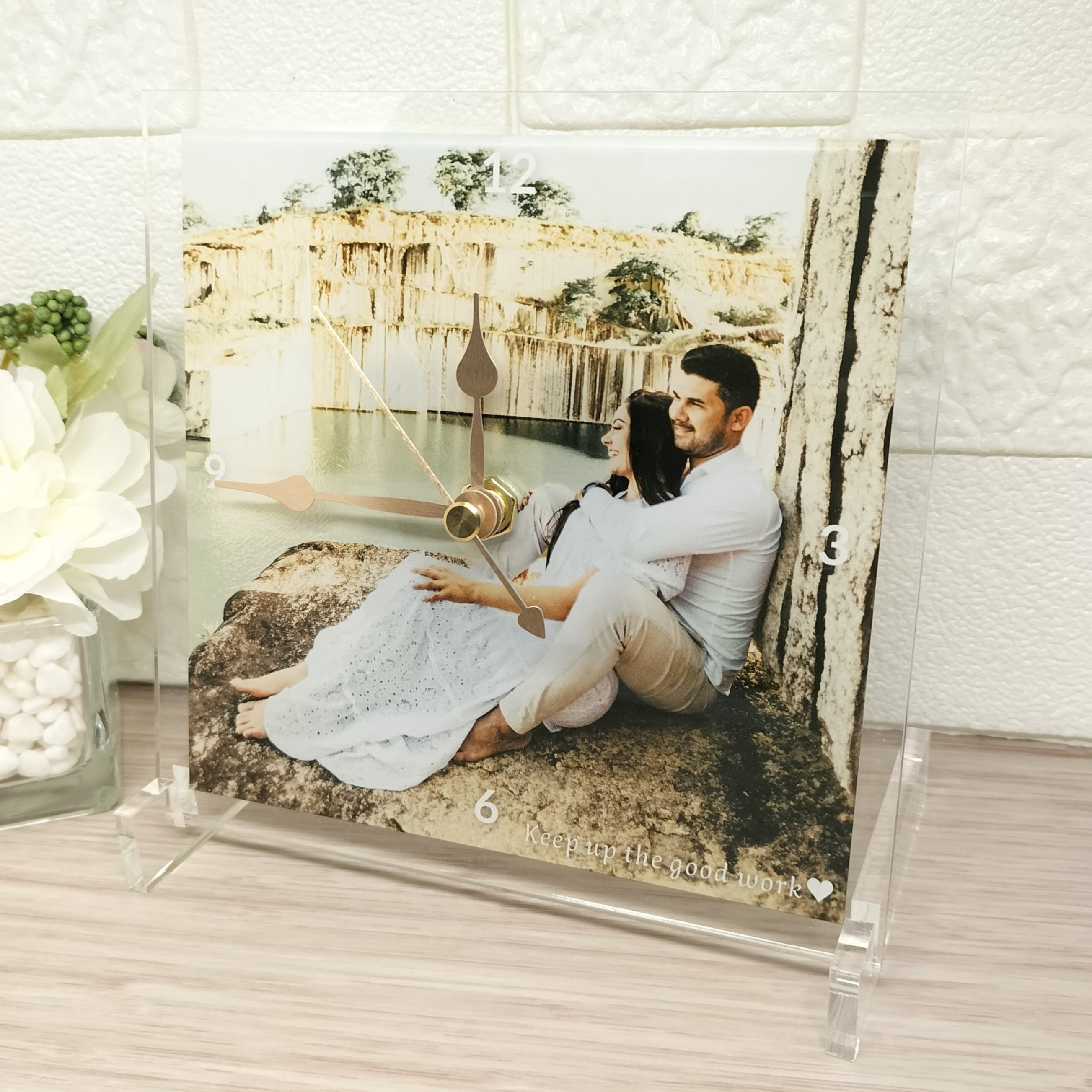 1枚フォトアクリル時計 1個