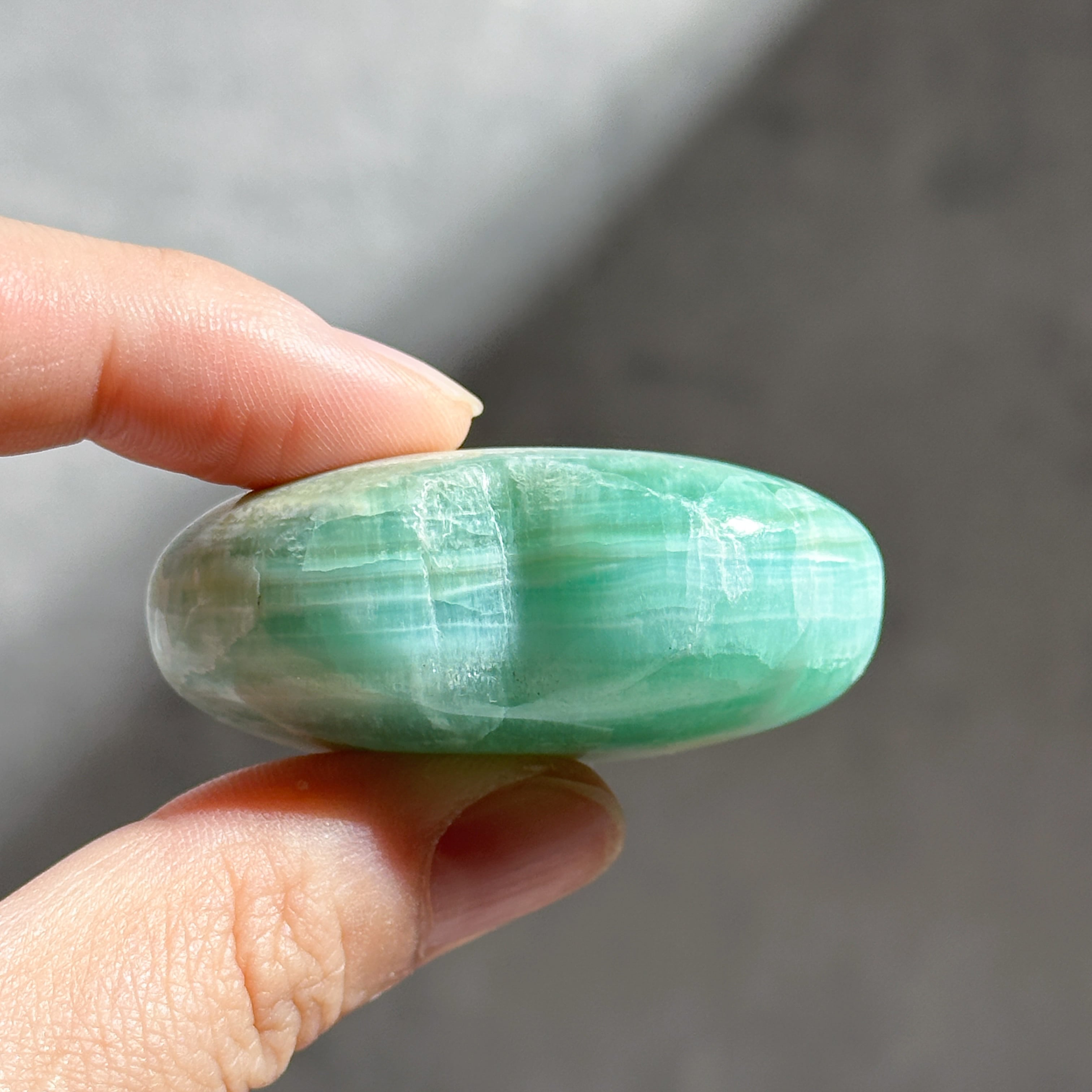 カリビアンブルーカルサイト ハート 43◇ Caribbian Blue Calcite