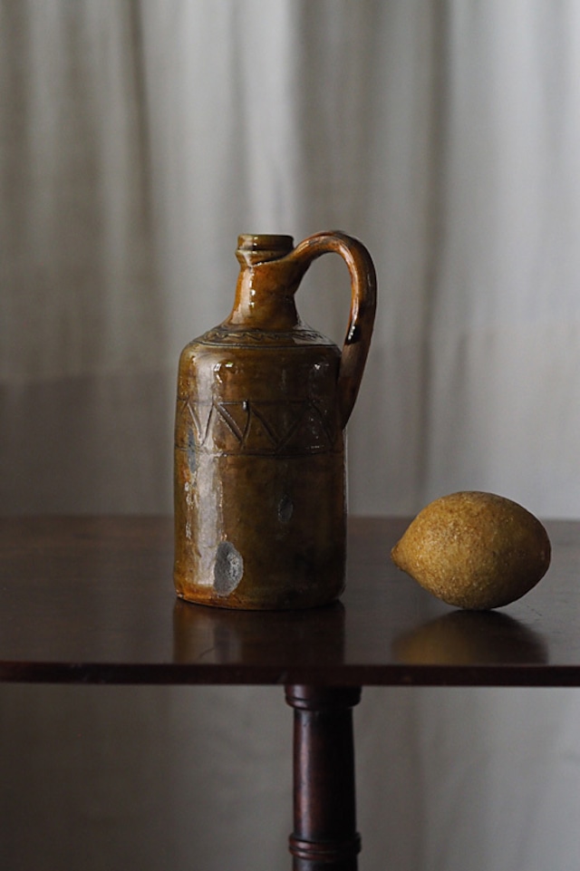 民芸な片手壺-antique pottery pot