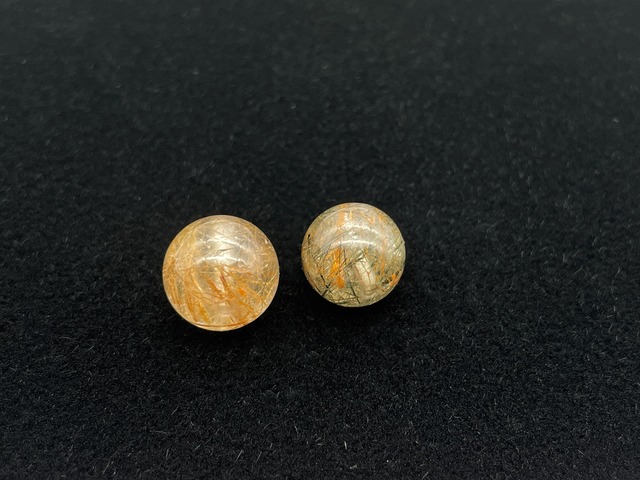 ハンドメイドビーズ素材セット（ガネッシュヒマールルチルクォーツ）