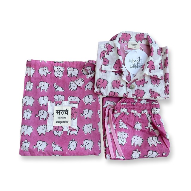 saruche baccha kids パジャマセット　Elephant