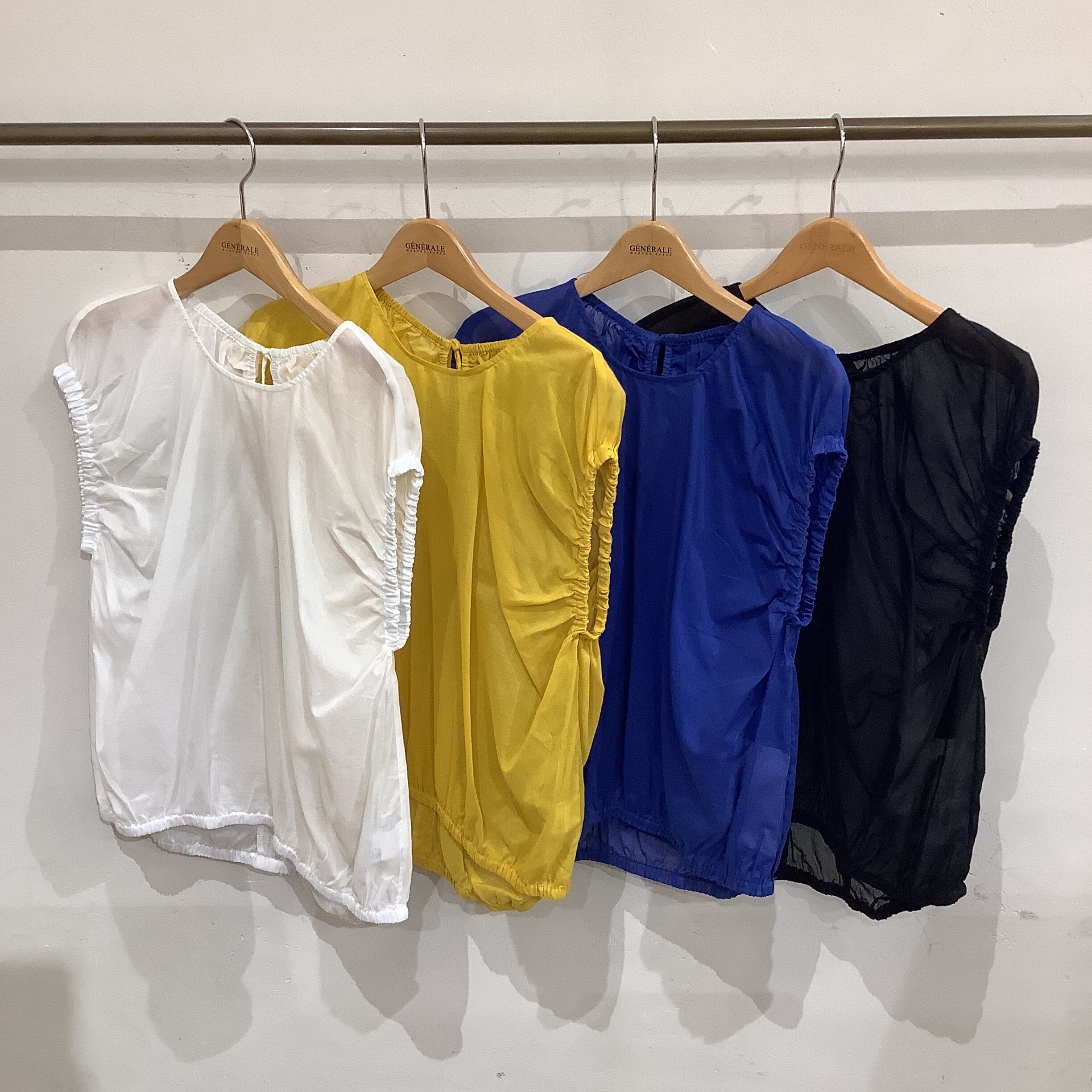 CLOCHE(クロッシェ)】シアーノースリーブブラウス［612-85695
