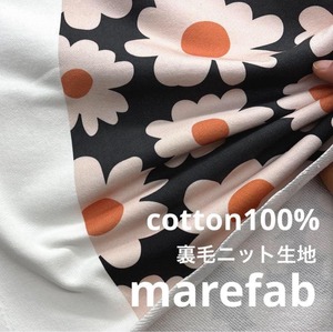 ★NY370 ◆1m◆綿100%度詰め裏毛ニット生地◆オリジナルプリント