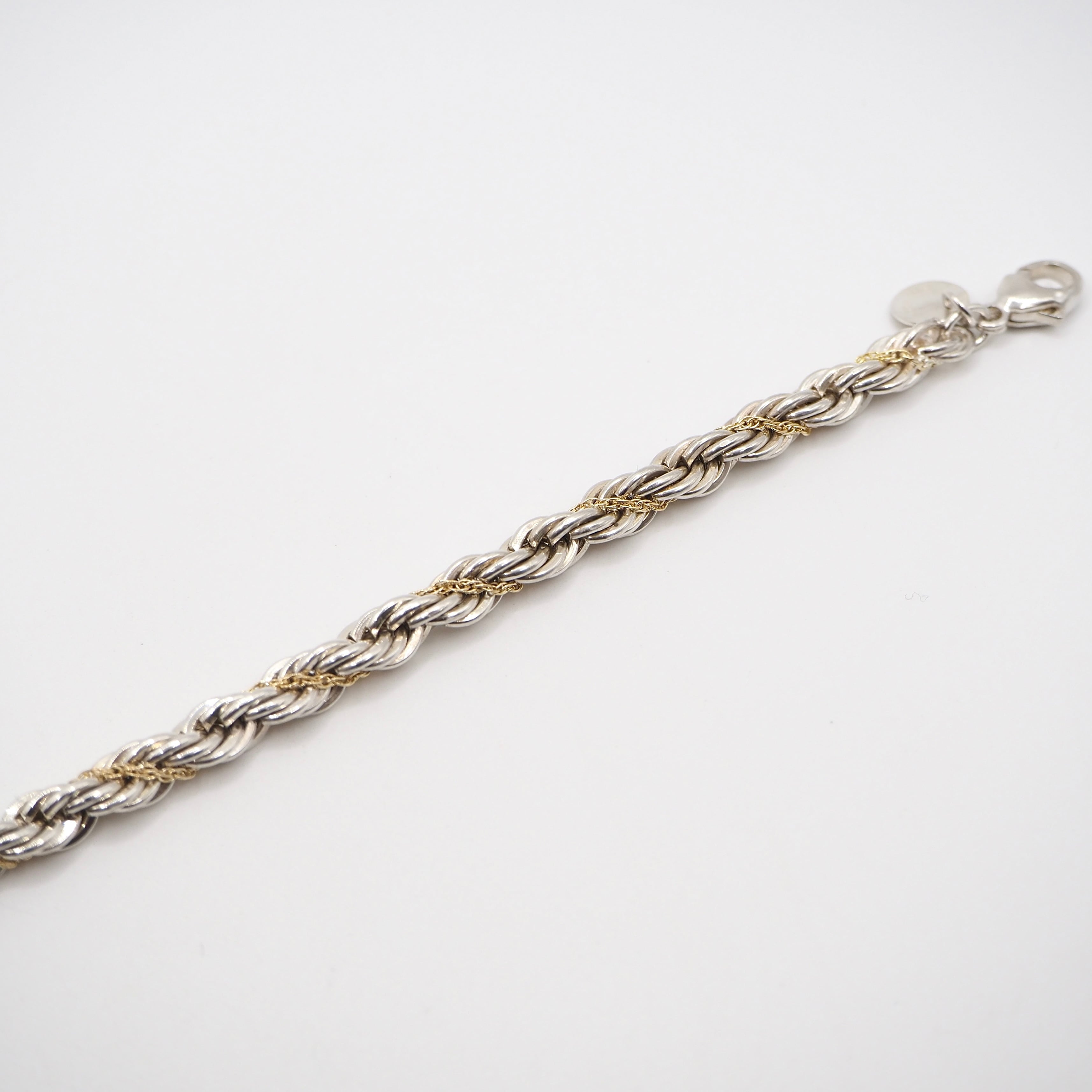 Tiffany&Co. ツイストチェーン コンビ ブレスレット シルバー925 K18