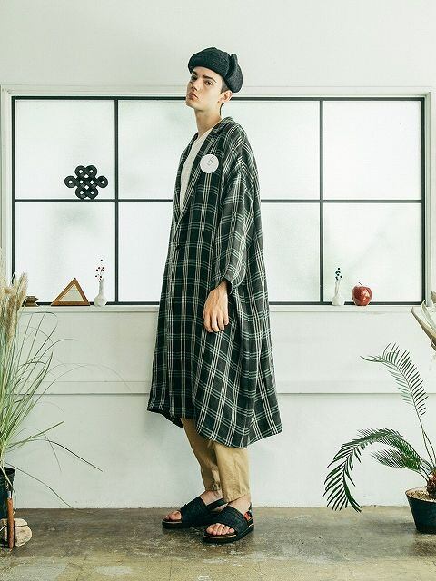 pheeny チェックガウン Rayon Ombre Check Gathered Pants