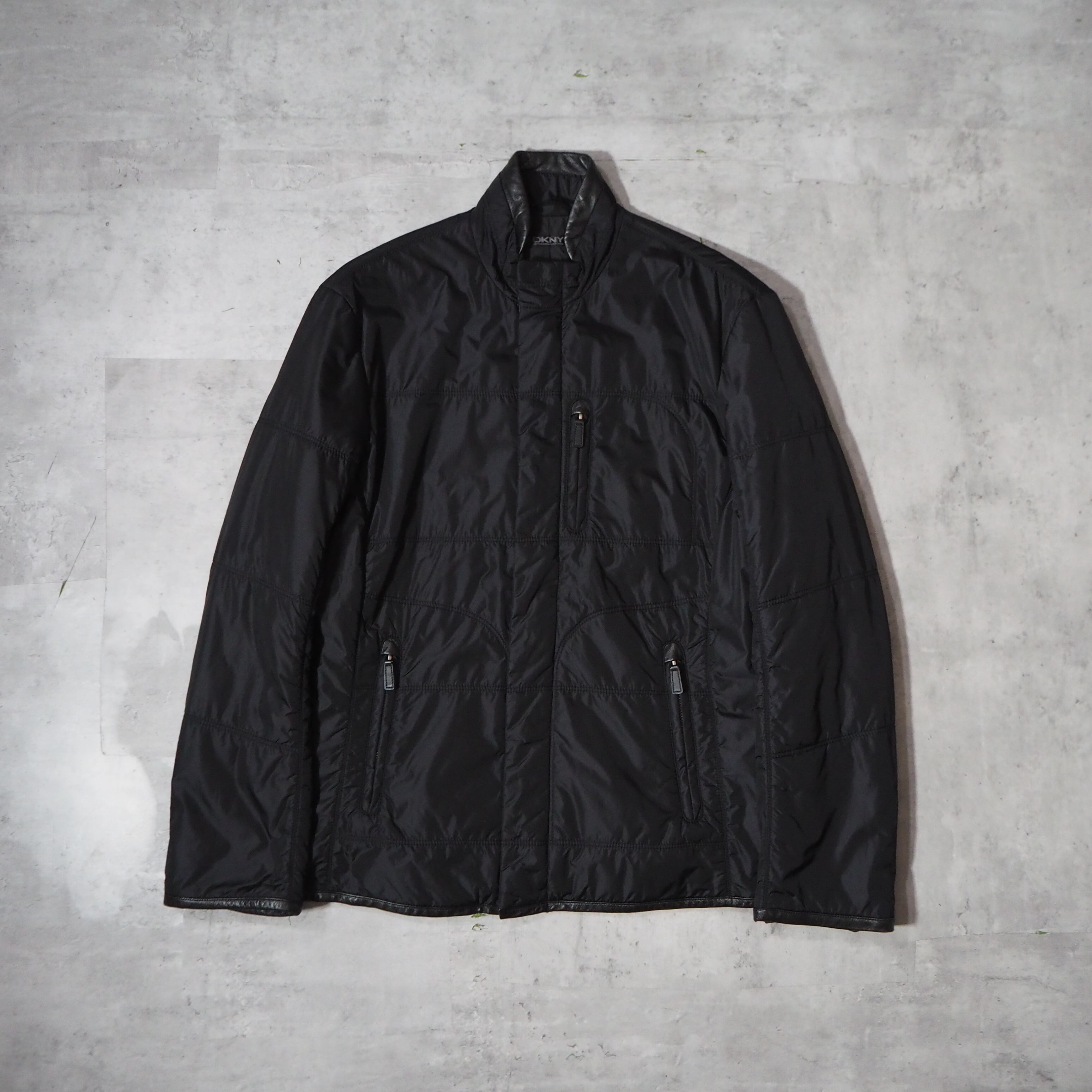 00s “DKNY” black nylon puff jacket 00年代 ダナキャラン パフジャケット ブラック テック系 Y2K