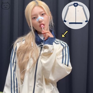 ★KISS OF LIFE ハヌル 着用！【ADIDAS】BBトラックトップ - クリームホワイト