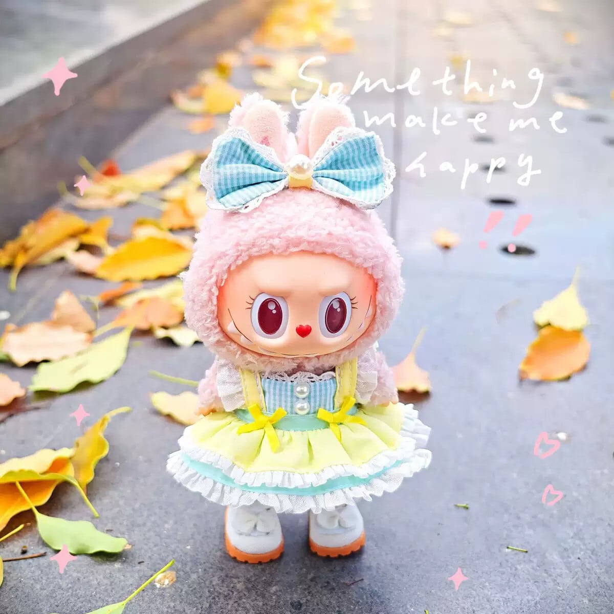 爽やかな色味×上品シルエット!17cmラブブ対応 レモンイエロー/シーソルトブルー ワンピースフルセット 軽やかで可憐なエレガントスタイル