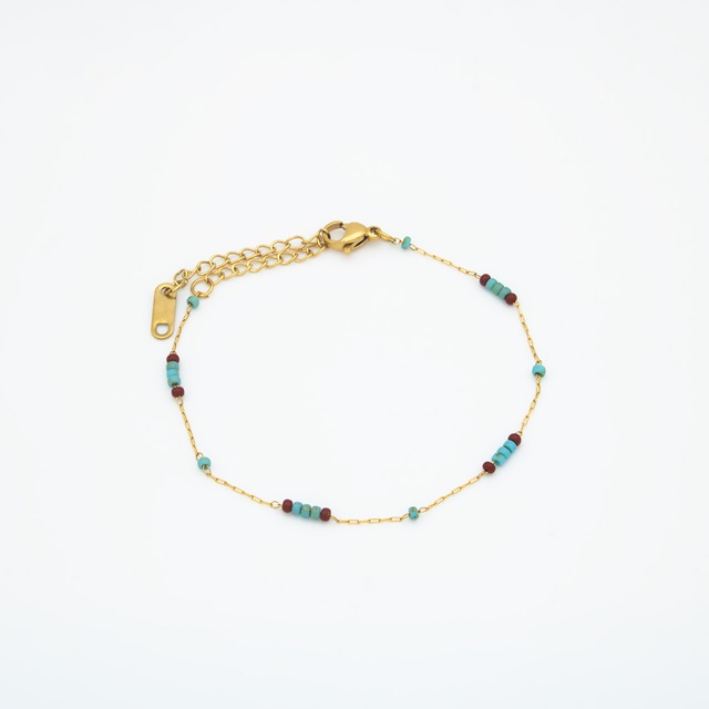 turquoise seed bracelet