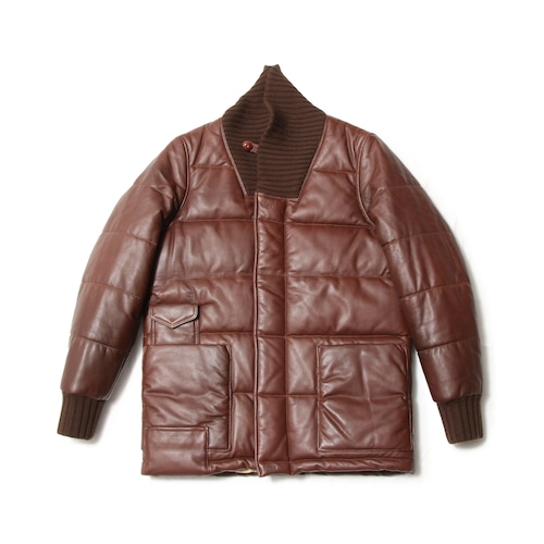 PaulSmith RedEar LambLeatherDownZipJacket