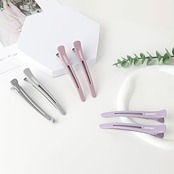 AIMIKE ダッカール 美容師 6本入 プロ用 ヘアクリップ 跡がつかない 髪留め 前髪 クリップ ダッカールピン ブロッキング 強力 髪を傷つけない ヘアピン 大きめ 滑りにくくヘアローラークリップ ヘアスタイリングクリップ ヘアピン 大きめ 滑りにくく カールクリップ モランディ