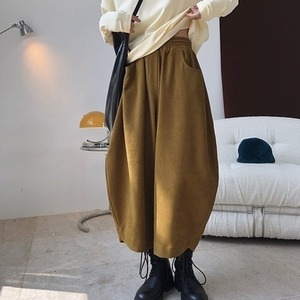 ワイドパンツ かぼちゃパンツ ハーレムパンツ サルエルパンツ 9分丈 ゆったり ルーズ 体型カバー ウエストゴム 伸縮性 春秋 ワントーン 無地 着回し レディース シンプル カジュアル レトロ デイリー タウン お出かけ PT-029CA