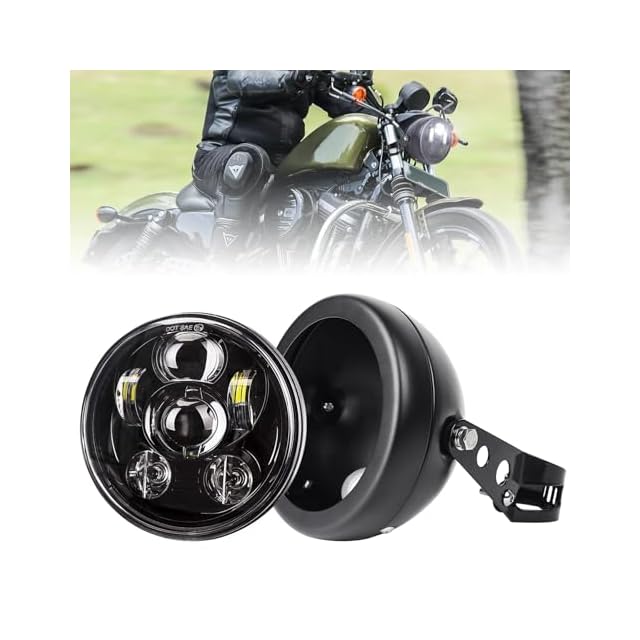在庫処分 バイク用 汎用 LED ヘッドライト マルチリフレクター搭載