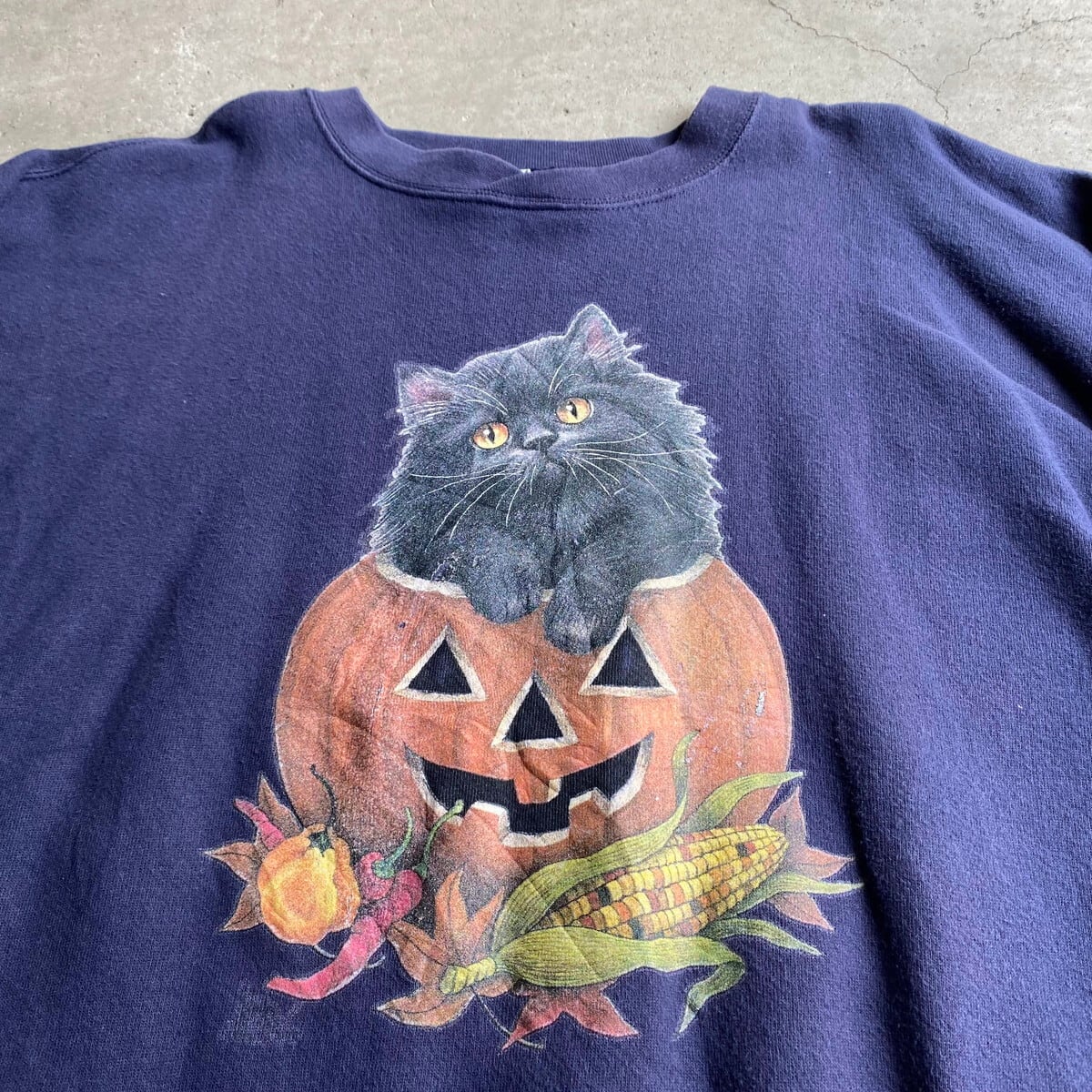 90s USA製 ハロウィン XL アート 人物 スウェット ビンテージ
