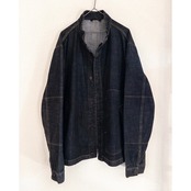 NICOLE FARHI Funnel Neck Denim Jacket