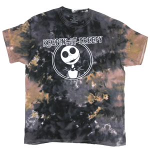 USED【L】Movie Tim Burton's The Nightmare Before Christmas KEEPIN' IT CREEPY Tie-Dye Tee / ©️DISNEY