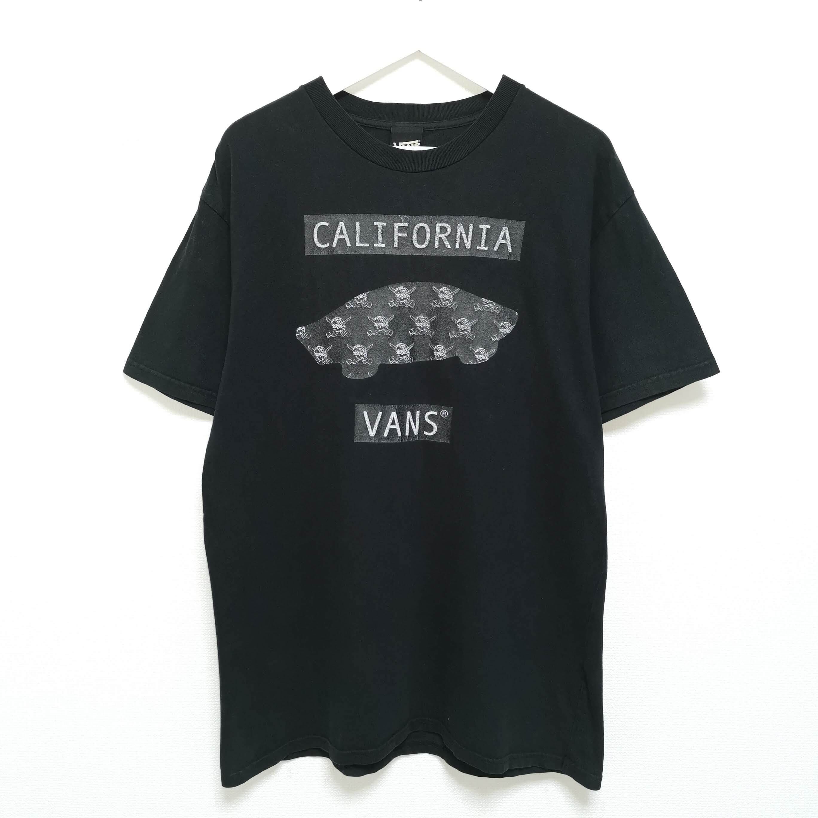 送料無料 L 00s VANS スカル パイレーツ Tシャツ CALIFORNIA USA